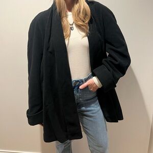 Cashmere & Wool Oversized Black House Of Fraser 🇬🇧 Shawl Coat Size S